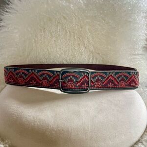 Lucky Brand - Embroidered Leather Belt